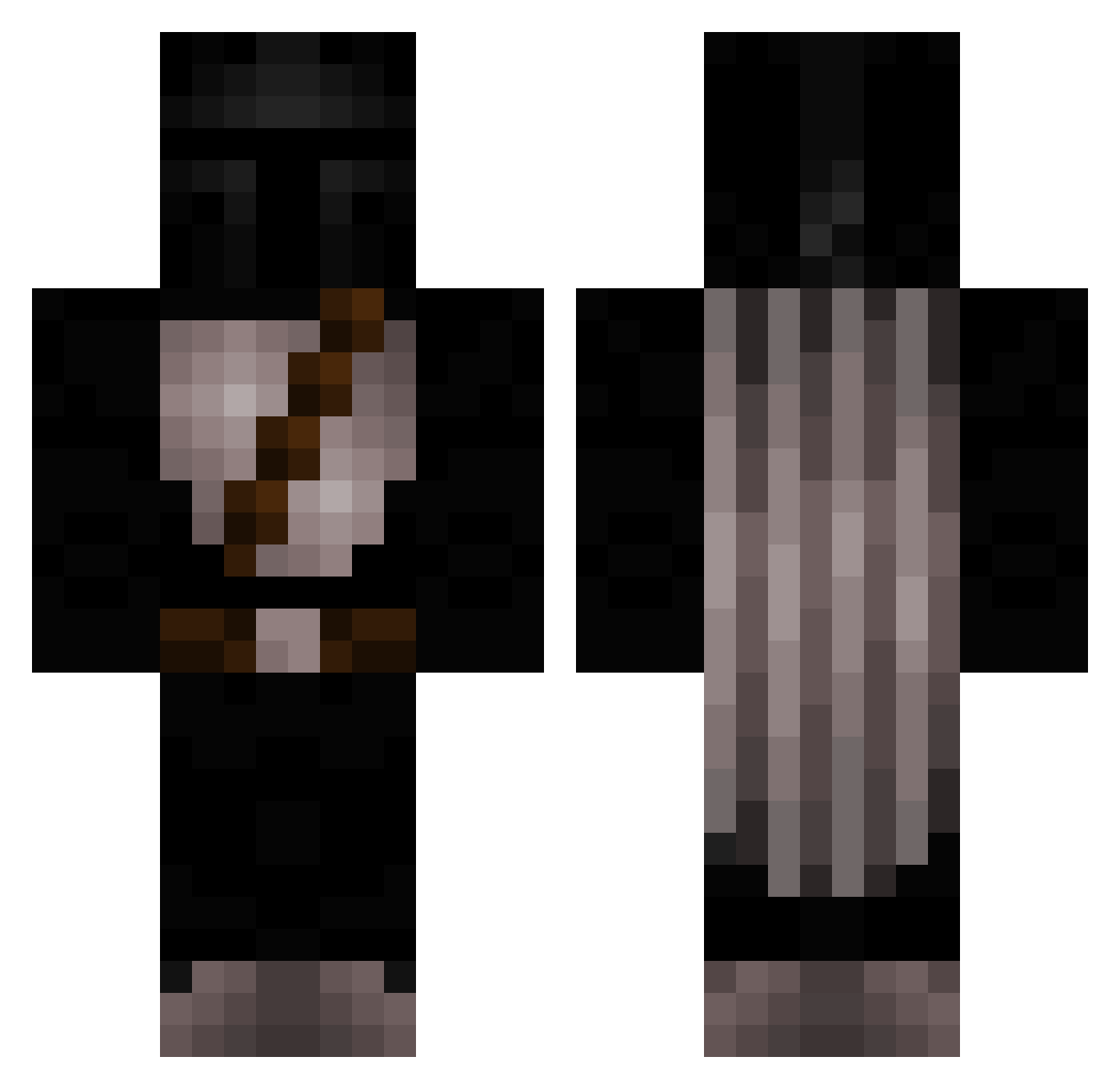 ElJunyaa Minecraft skin, front and back view