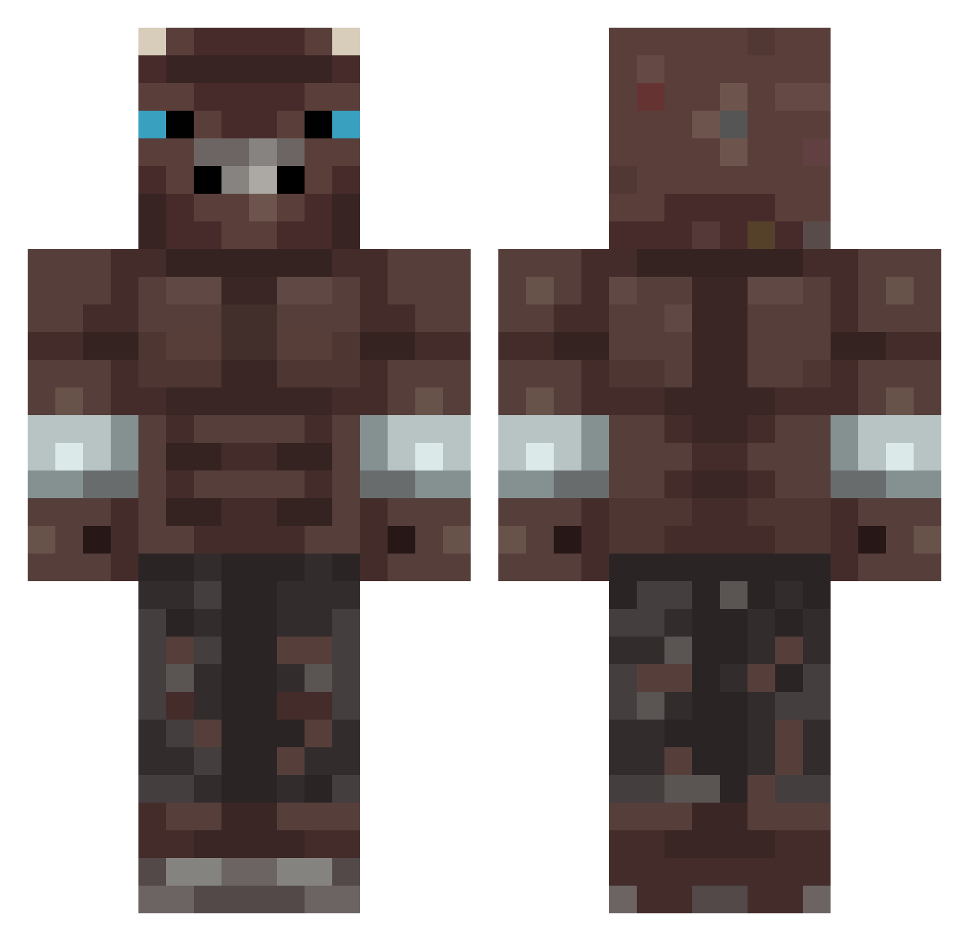 LiyahMops Minecraft skin, front and back view