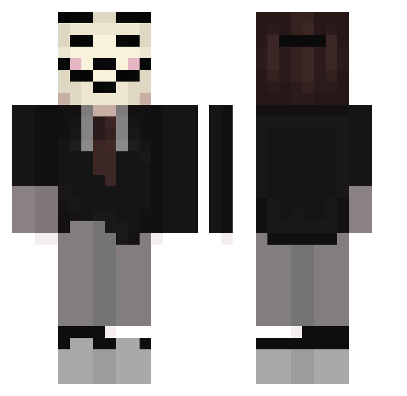 yiyanwu14 Minecraft skin, front and back view