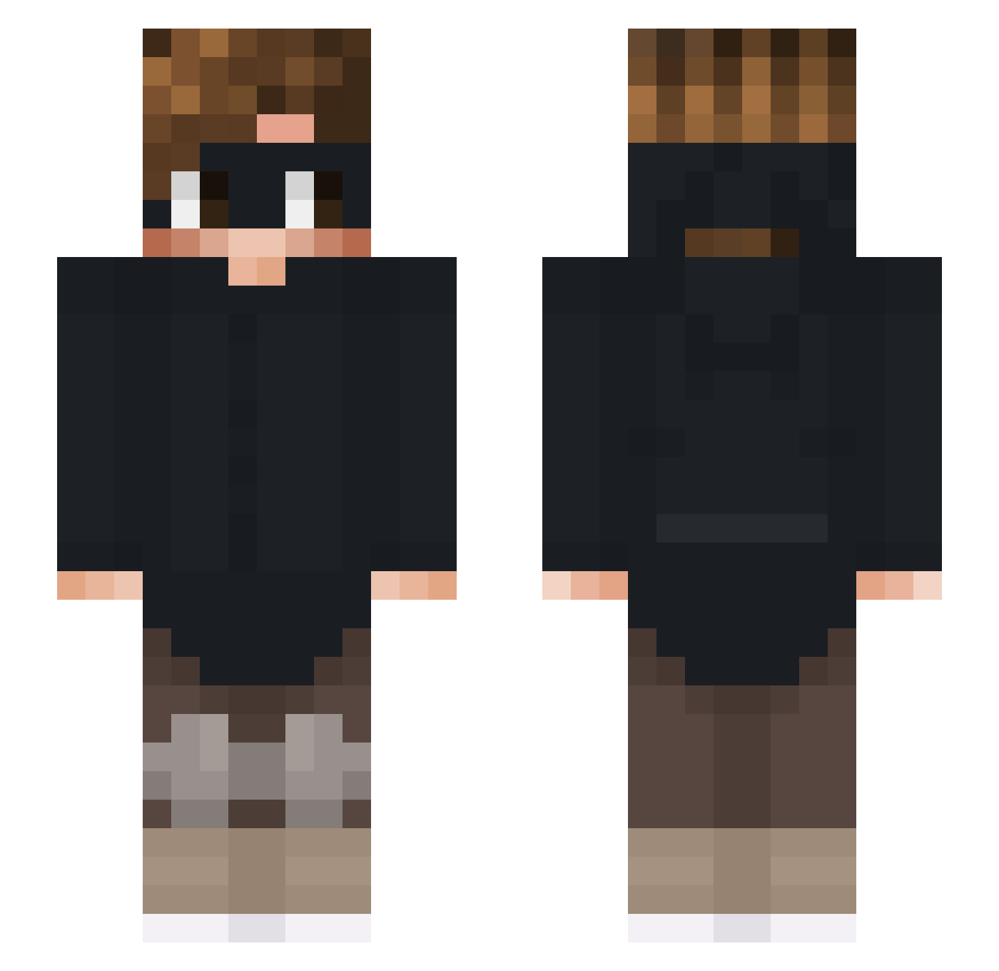 BOUFFON Minecraft skin, front and back view