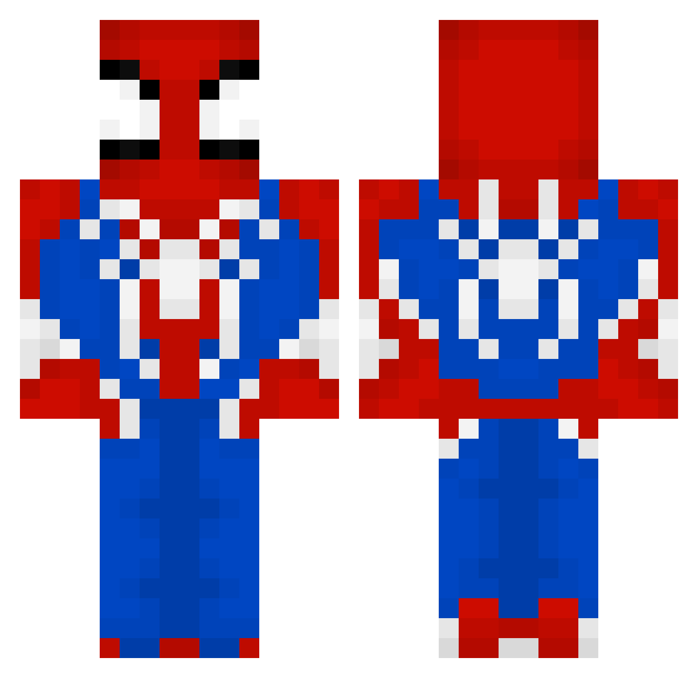 PancakeDin0 Minecraft skin, front and back view