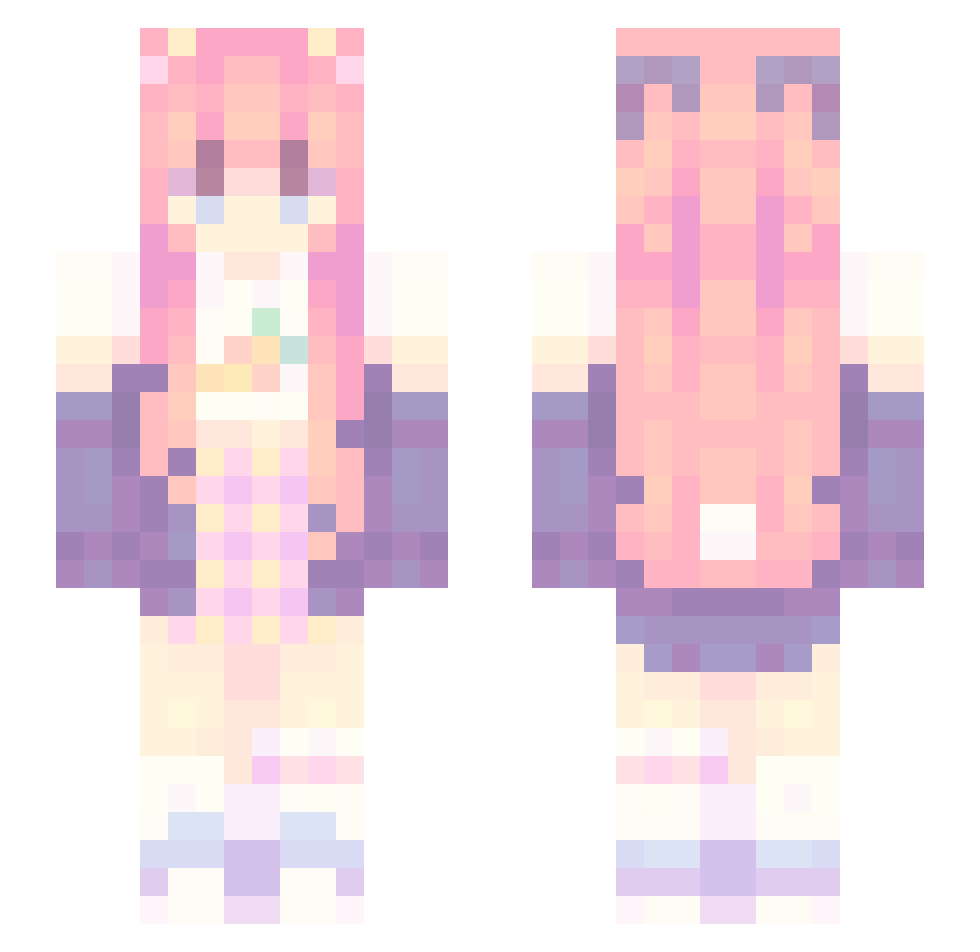 captain555 Minecraft skin, front and back view