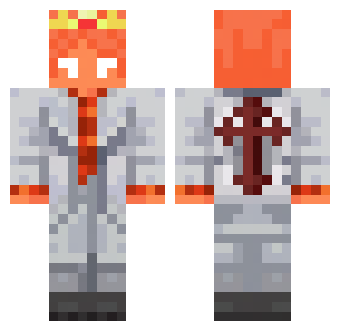 CurseAL Minecraft skin, front and back view