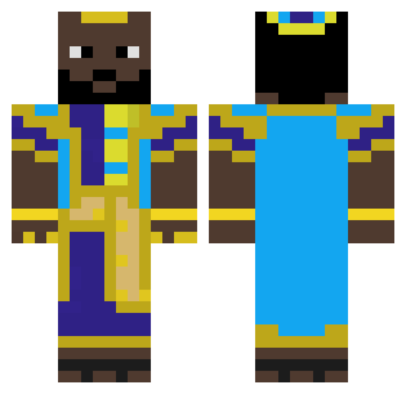 jamescharles667 Minecraft skin, front and back view