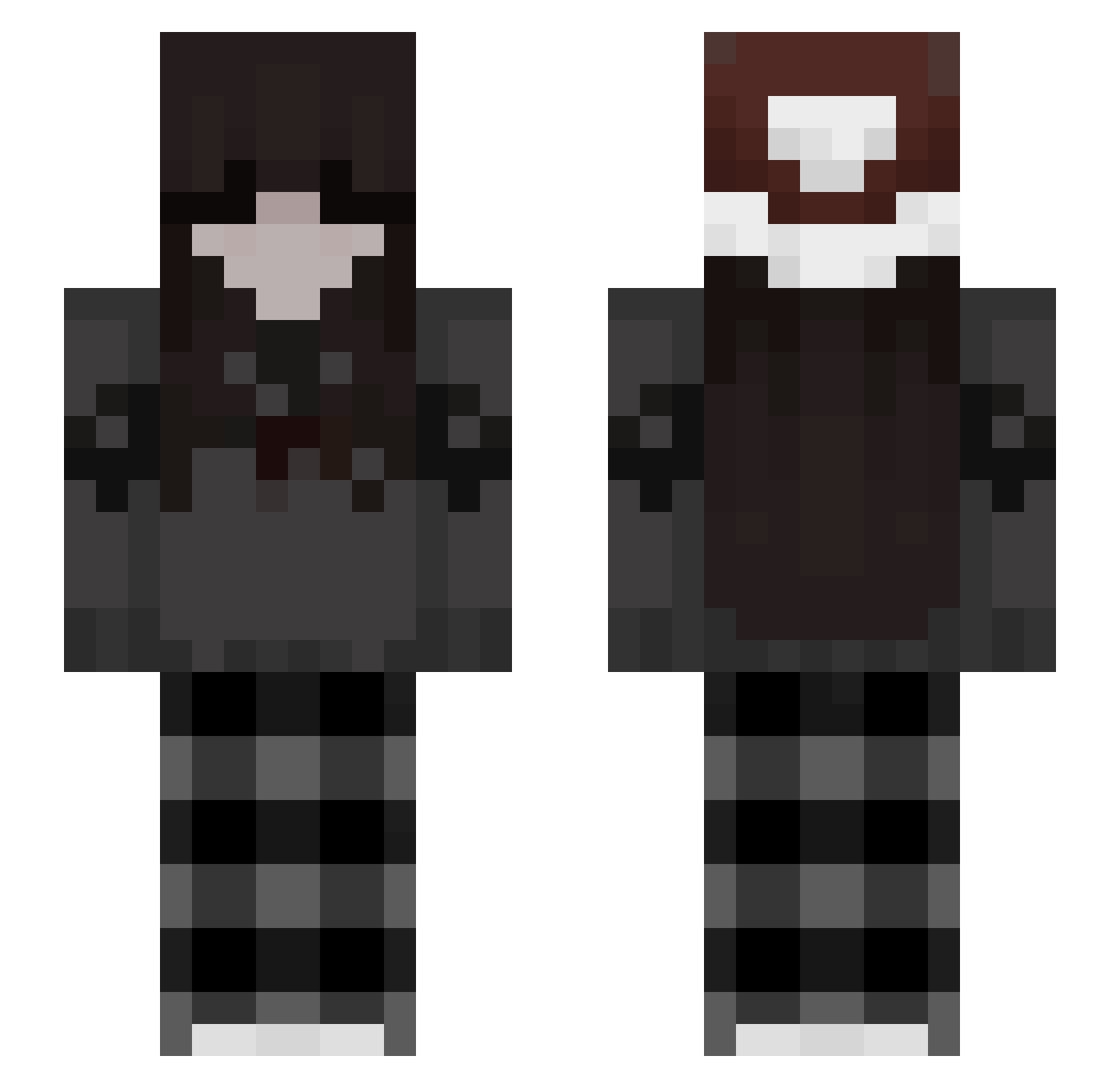 ayoaileen Minecraft skin, front and back view