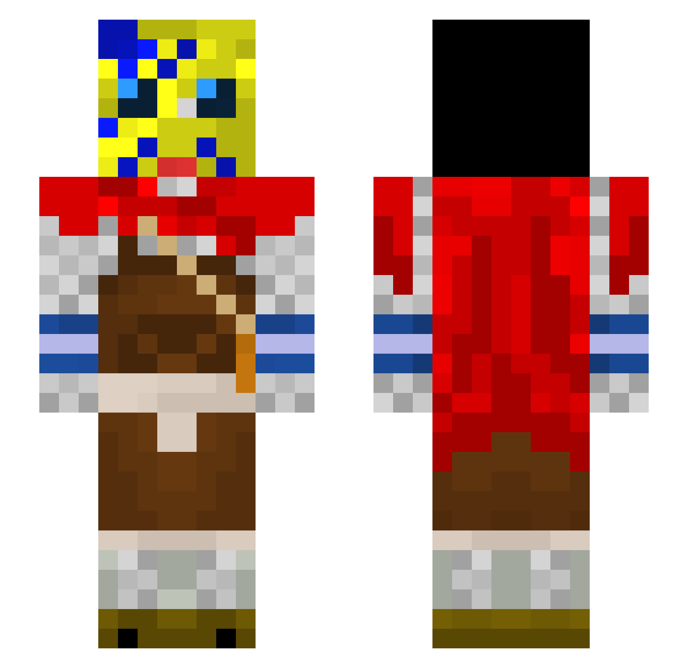 Ailezy Minecraft skin, front and back view