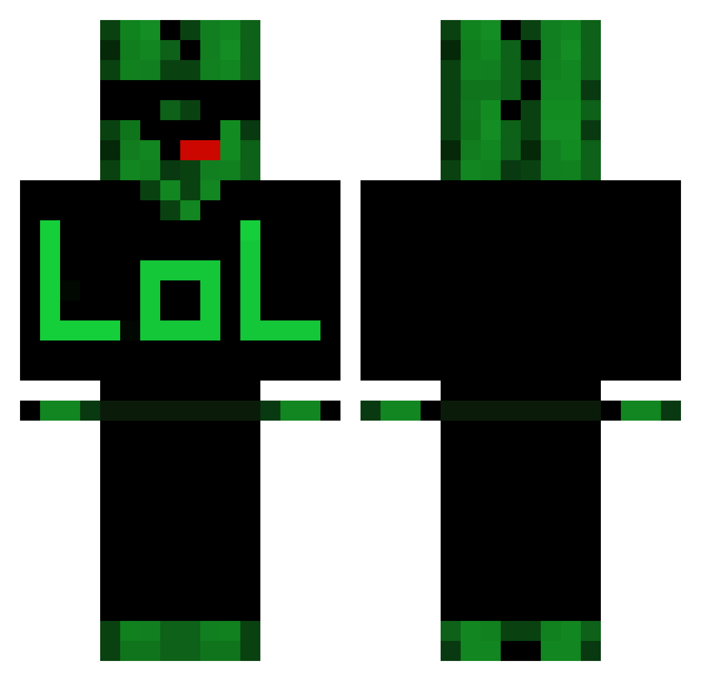 Educo Minecraft skin, front and back view