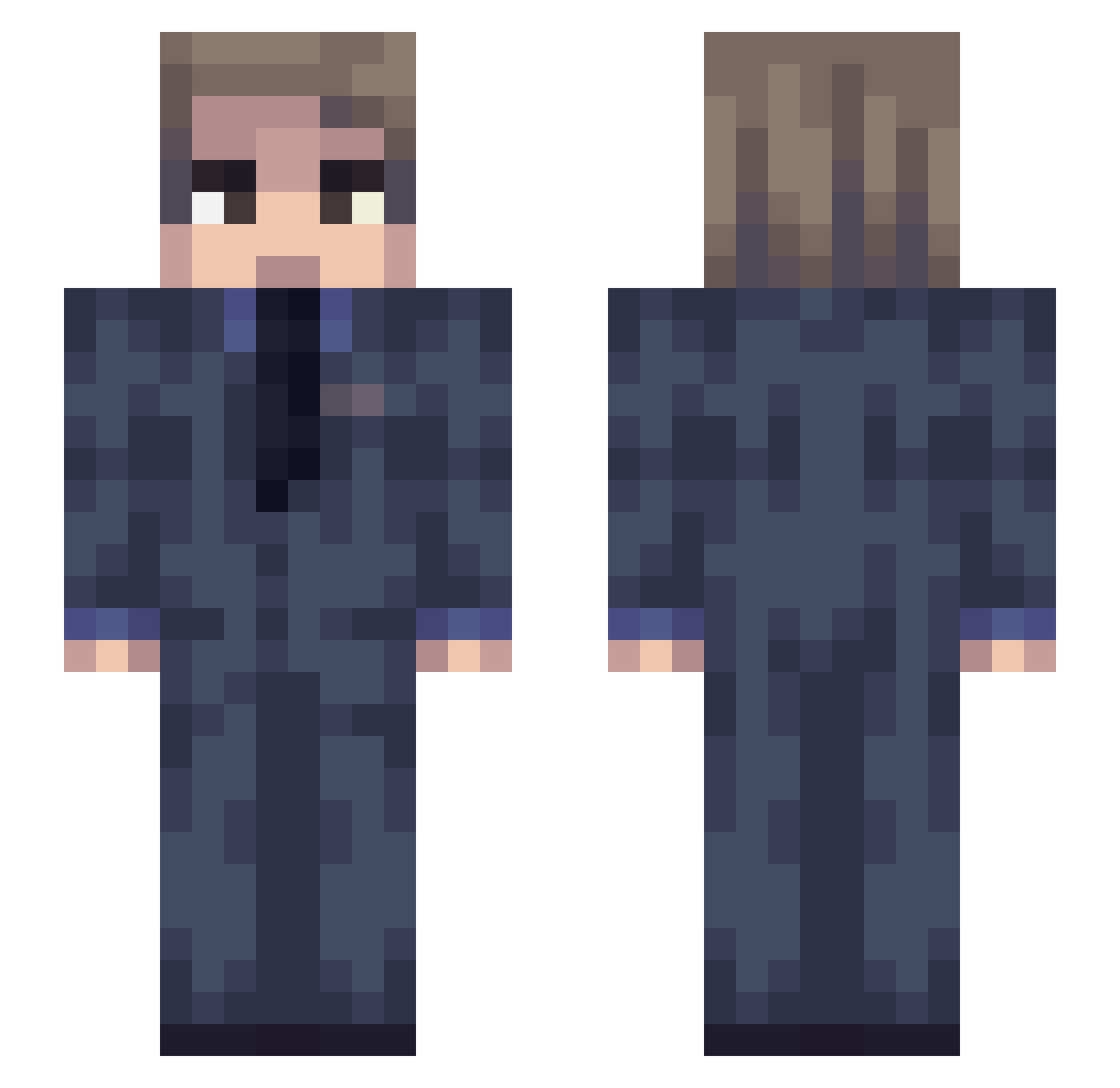 moonburn3 Minecraft skin, front and back view