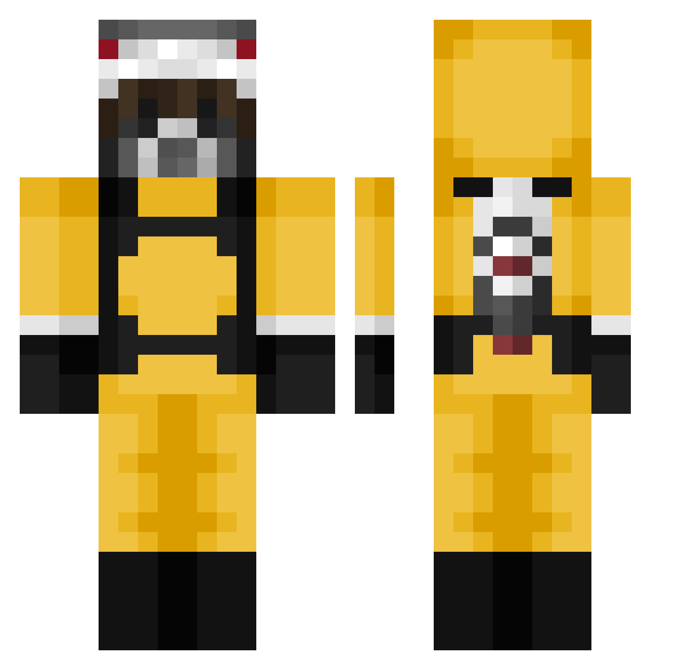 loui2004 Minecraft skin, front and back view