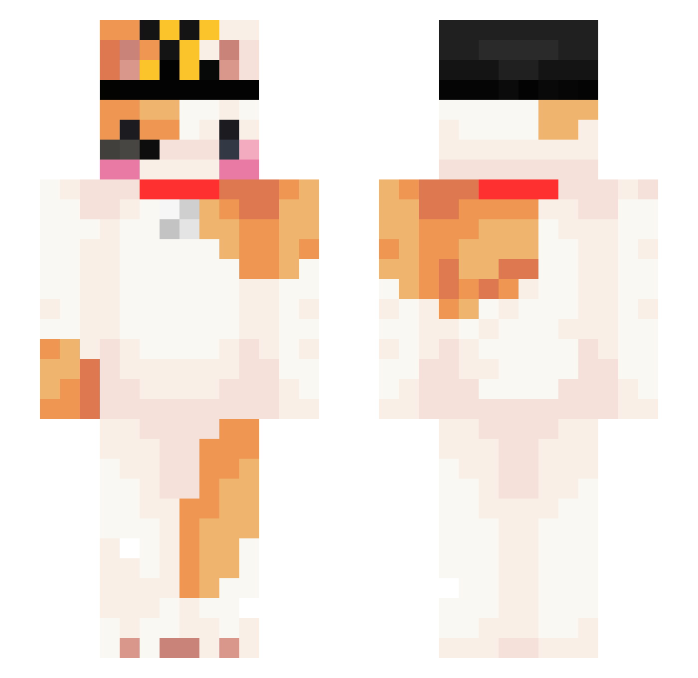 Igi_Enderman2 Minecraft skin, front and back view