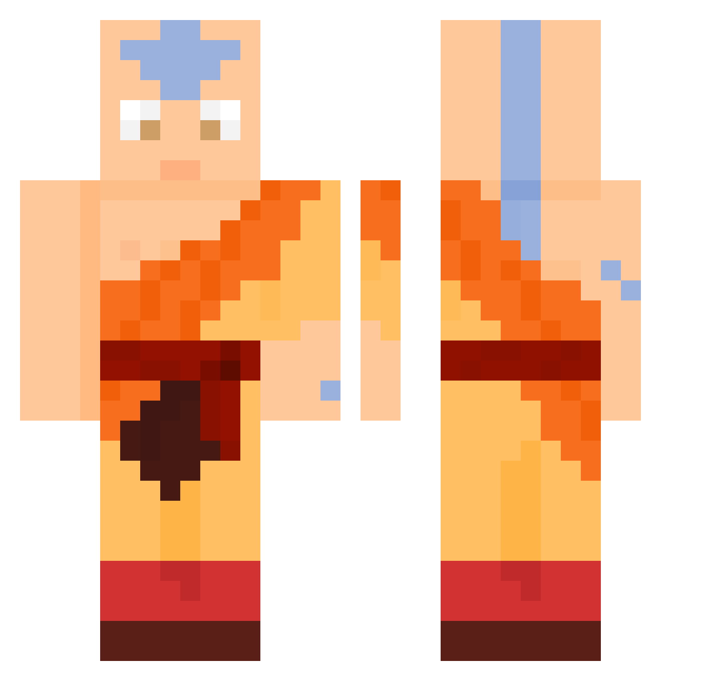 E1iass Minecraft skin, front and back view