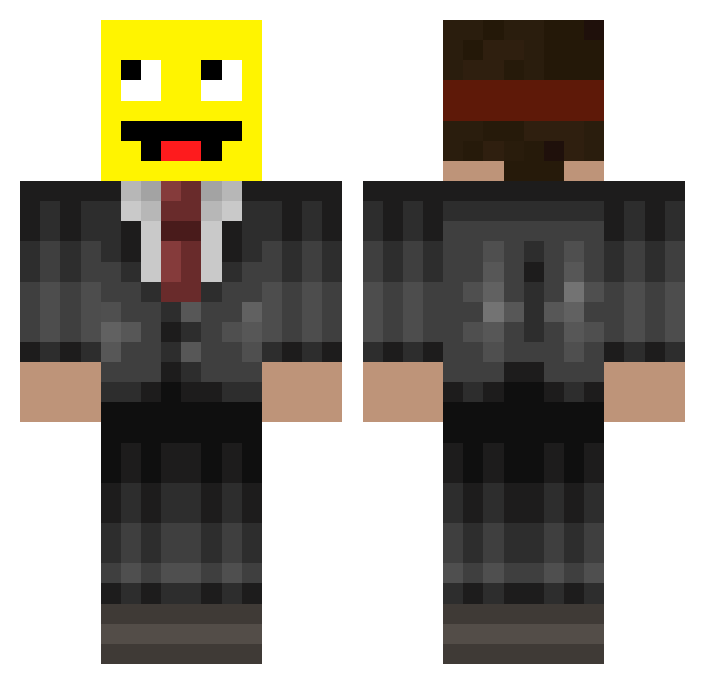 DrLiver Minecraft skin, front and back view