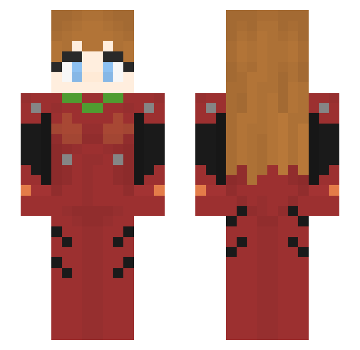 noclue646 Minecraft skin, front and back view