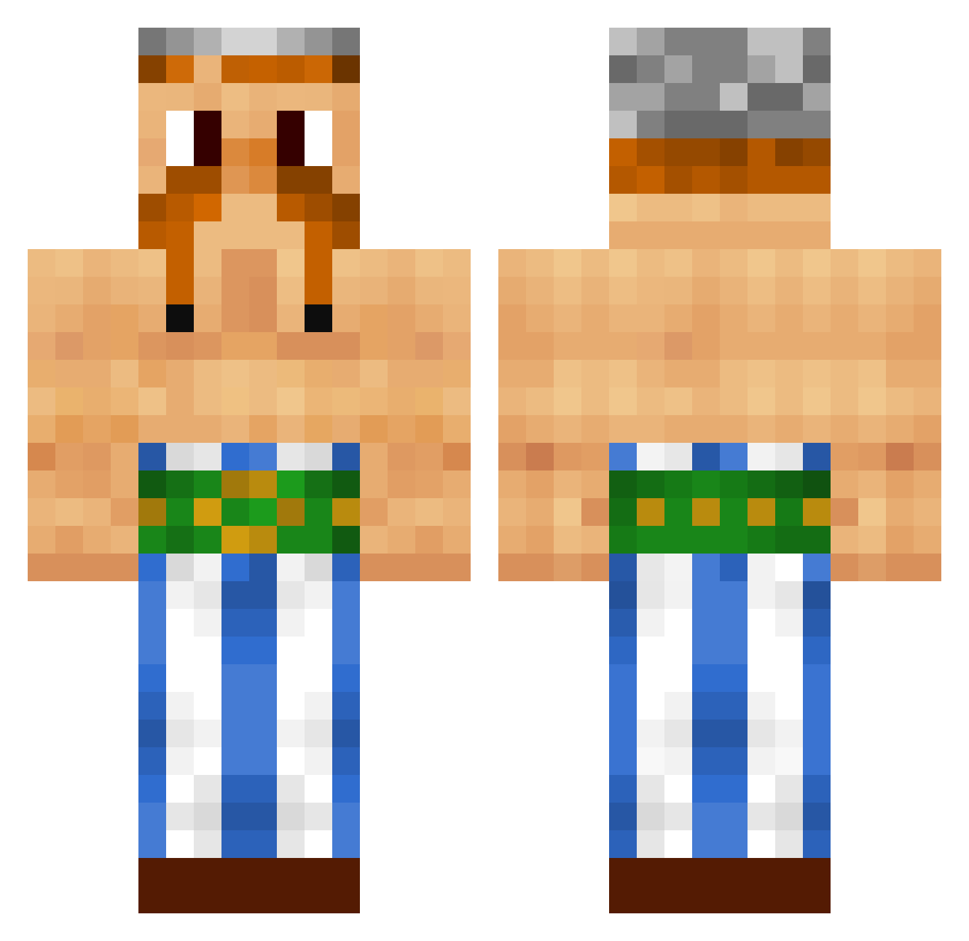 toto_caillou Minecraft skin, front and back view