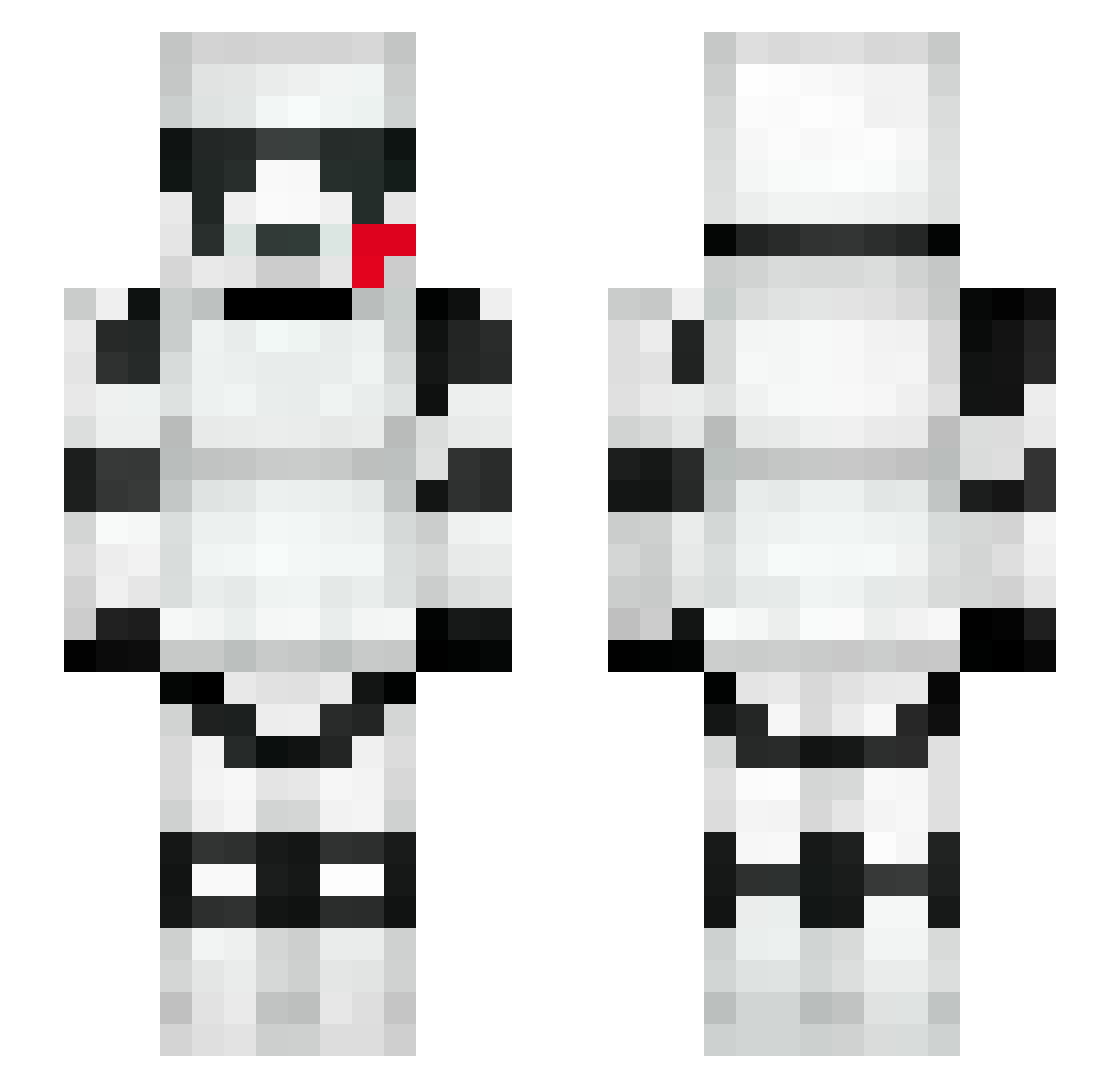 ColedonBlackstar Minecraft skin, front and back view