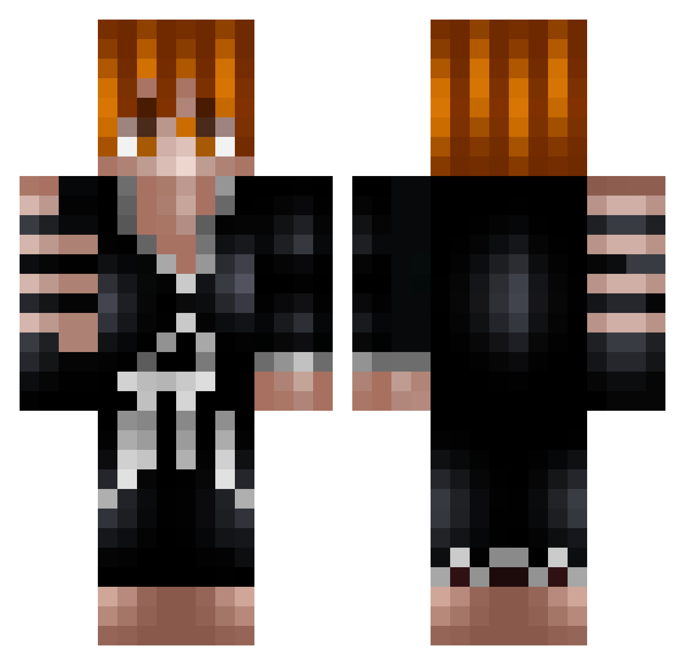 rip_Ichigo12 Minecraft skin, front and back view