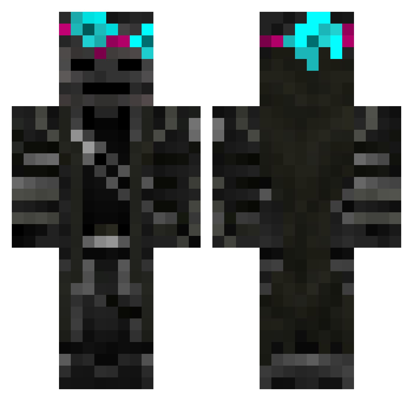 DarkAngel11007 Minecraft skin, front and back view