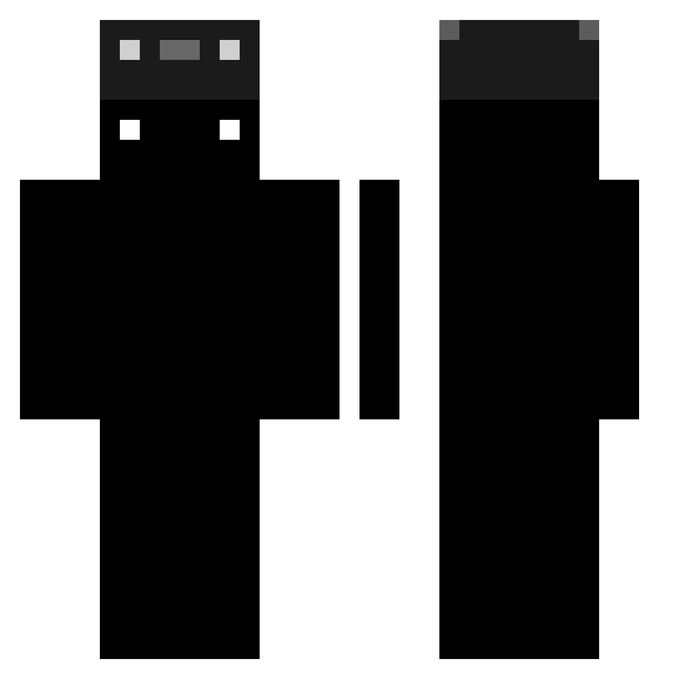 DerTobsch Minecraft skin, front and back view
