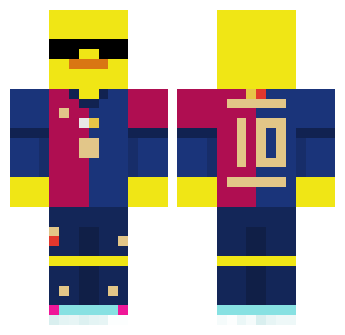 cisco_man Minecraft skin, front and back view