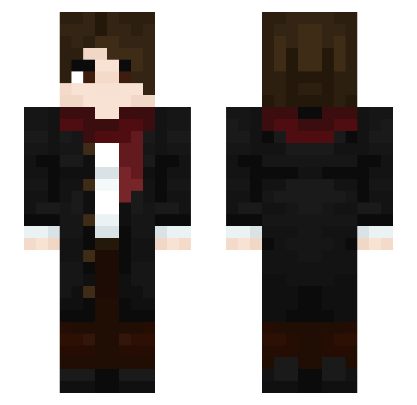 Iipich Minecraft skin, front and back view