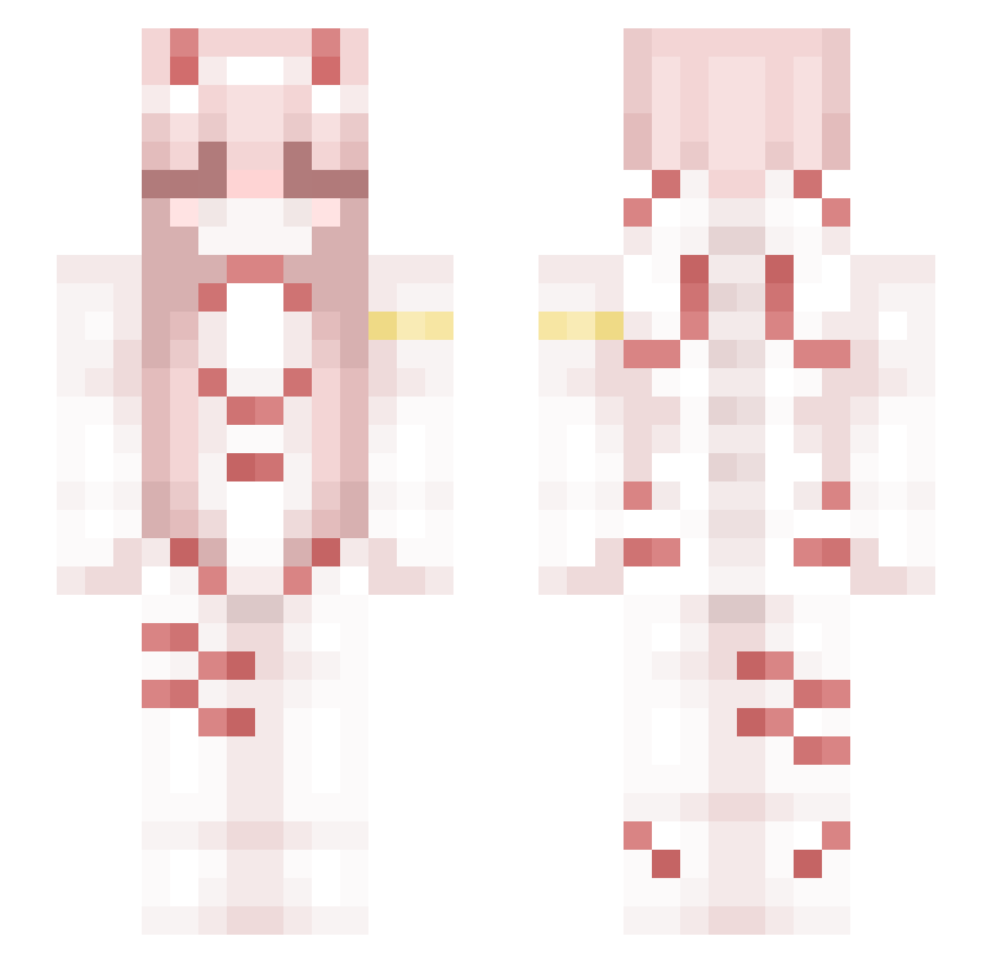 Deivol Minecraft skin, front and back view