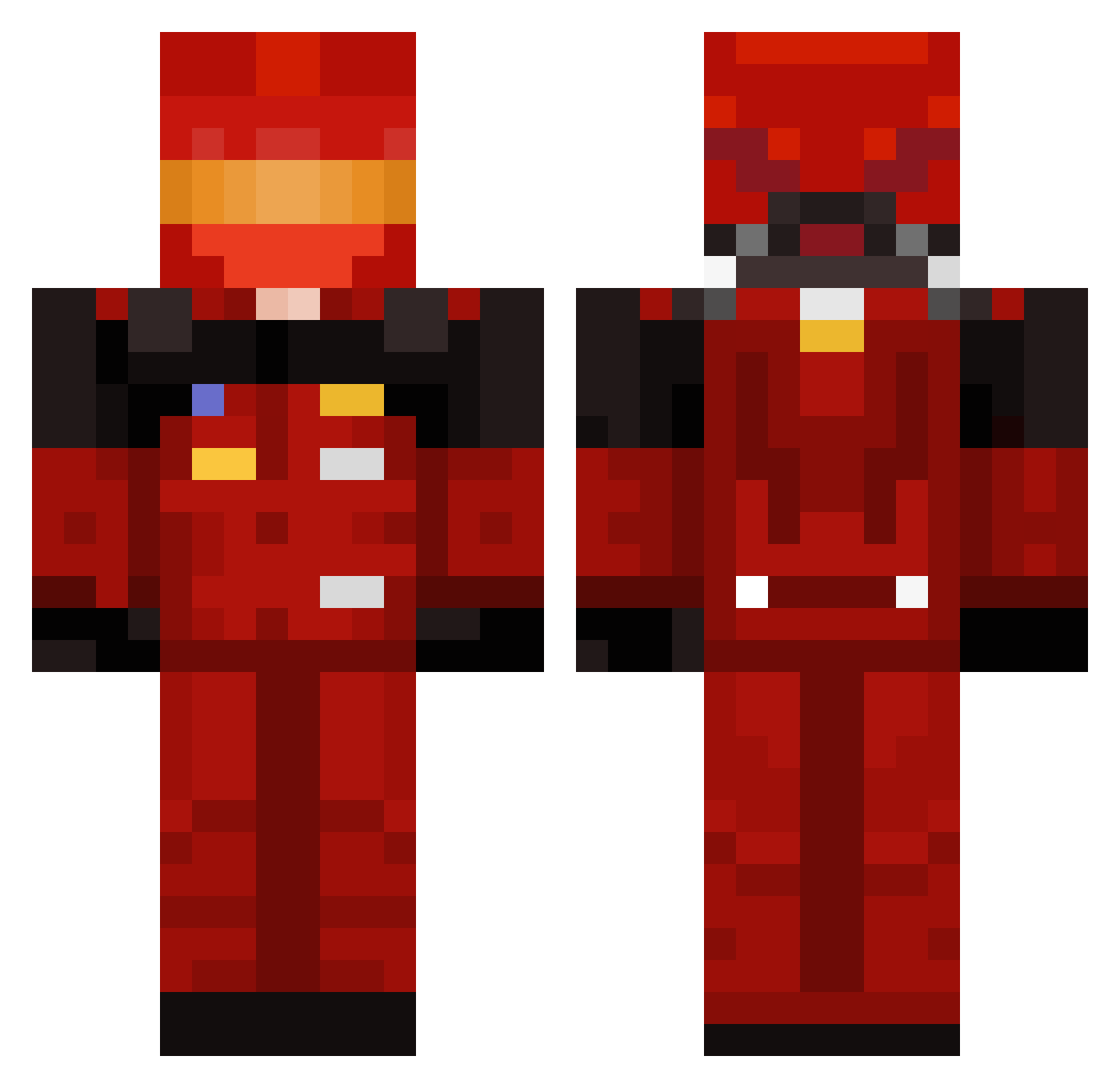 IUseAStickForPP Minecraft skin, front and back view