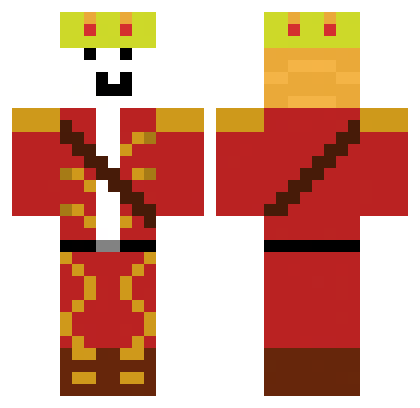 Csakegyhajo54 Minecraft skin, front and back view