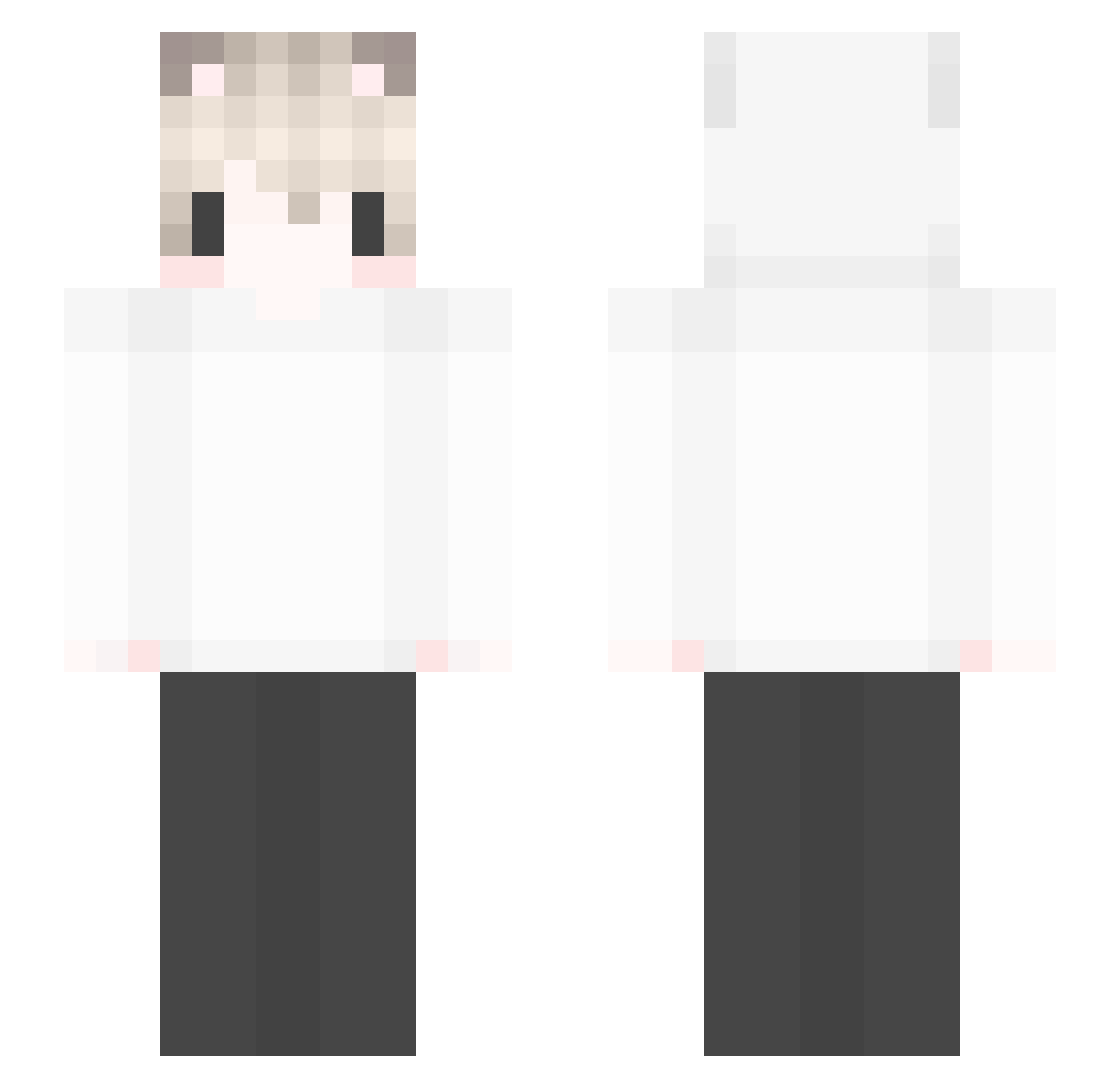 choco025 Minecraft skin, front and back view