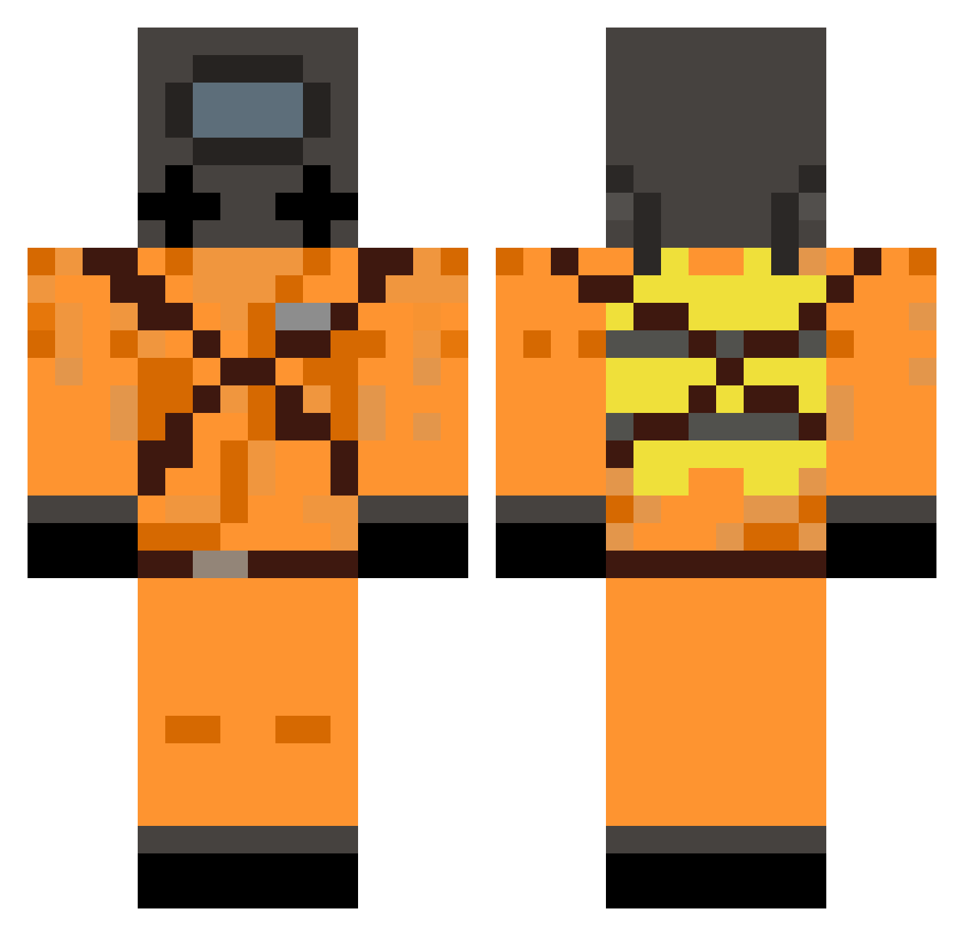 REDX_85 Minecraft skin, front and back view