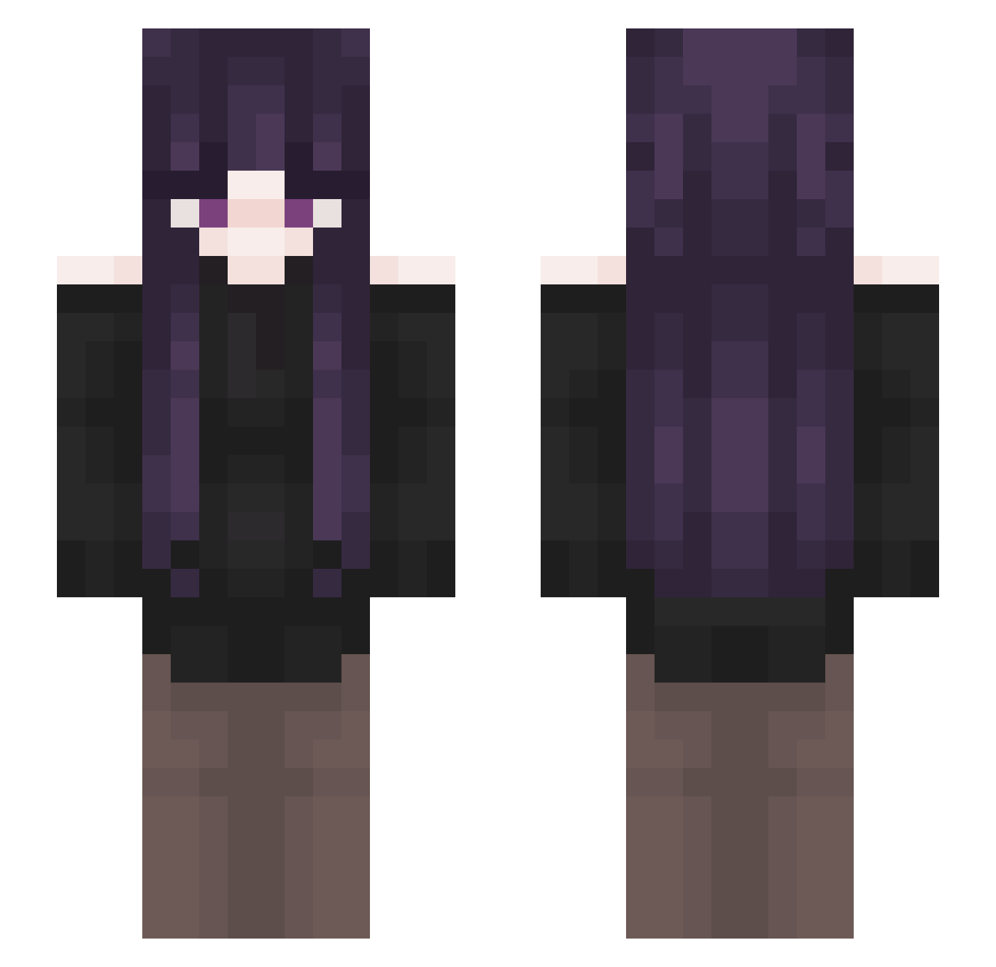 eatchicken Minecraft skin, front and back view