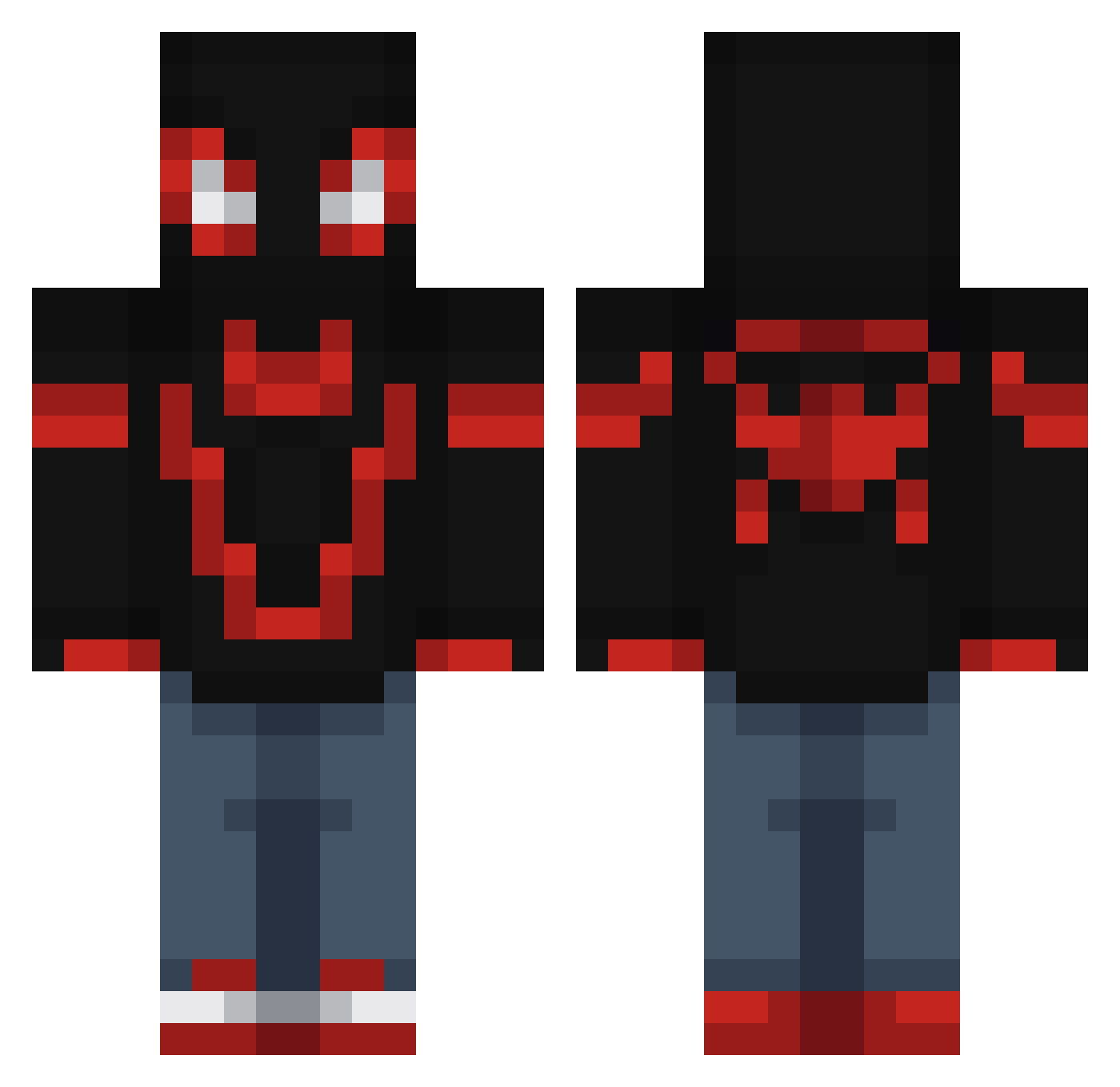sz3mi Minecraft skin, front and back view