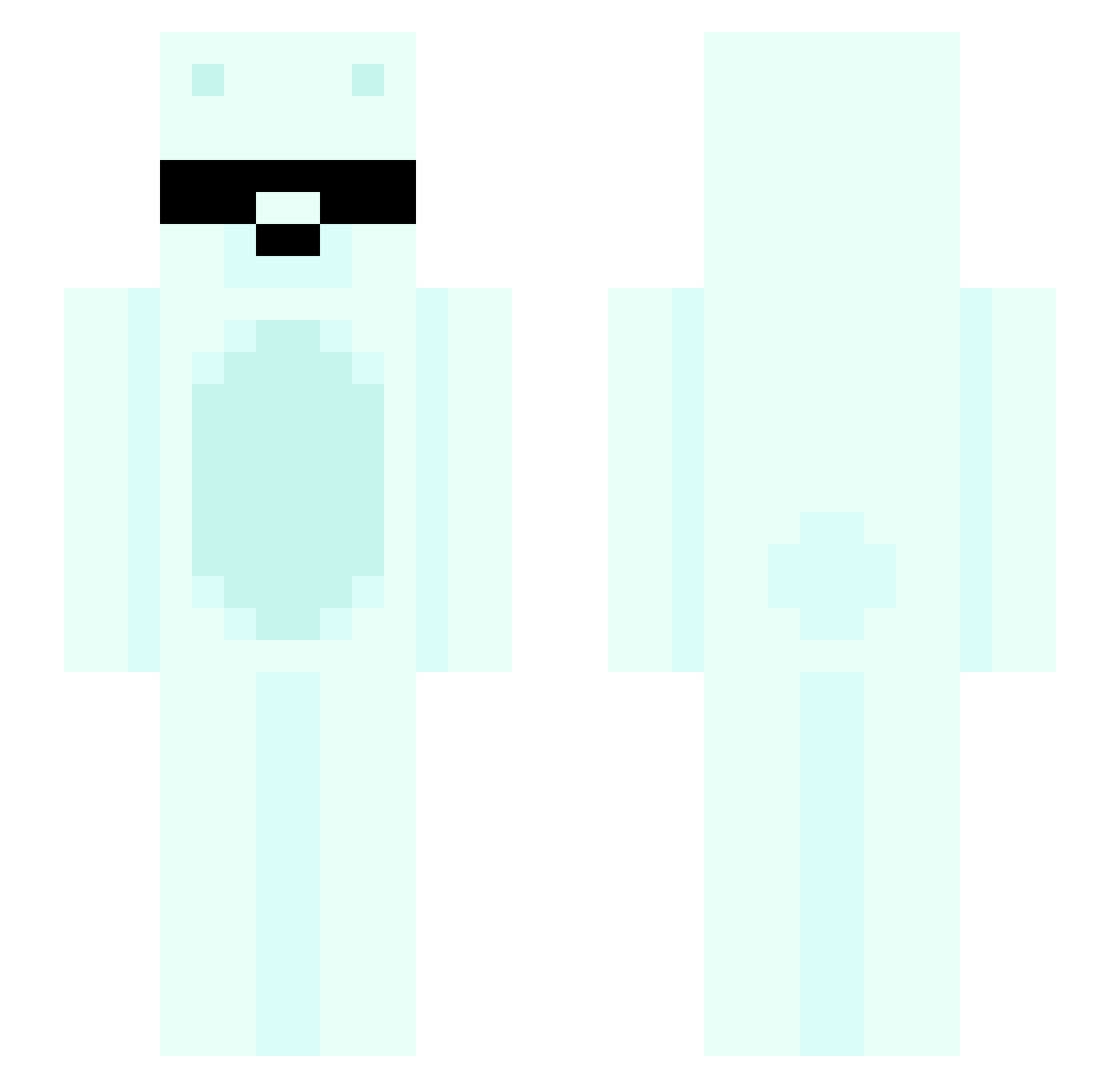 Shen_T Minecraft skin, front and back view