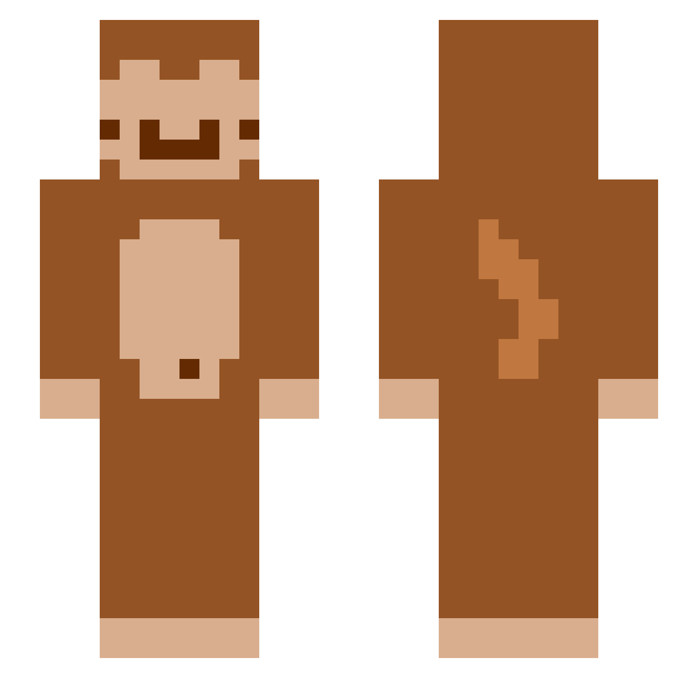 tlqy Minecraft skin, front and back view