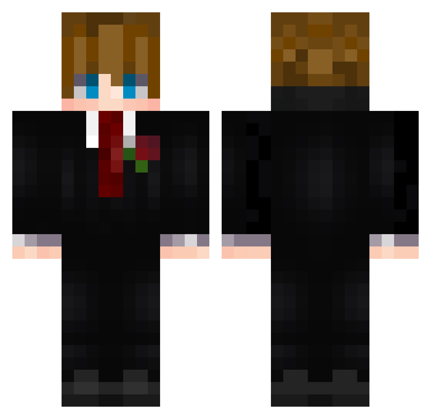 M4TH14Z5 Minecraft skin, front and back view