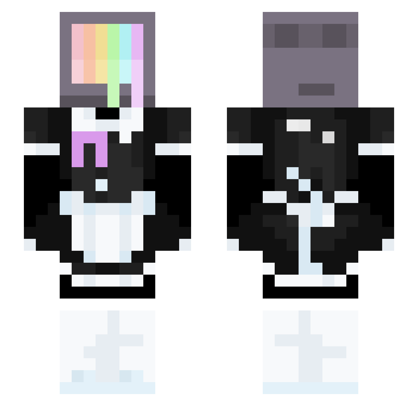 Aviaplanes Minecraft skin, front and back view