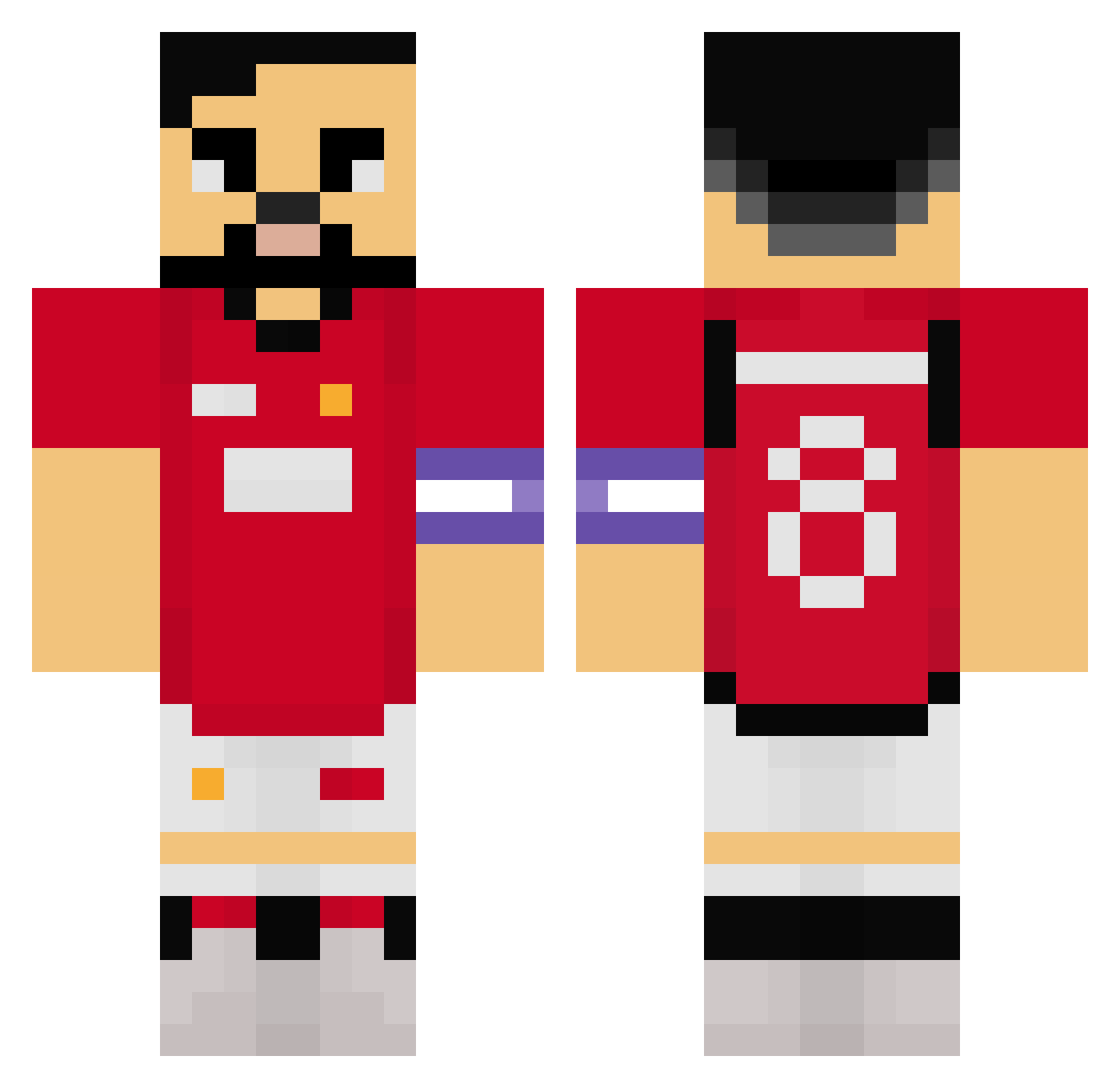 LazyLolo6 Minecraft skin, front and back view