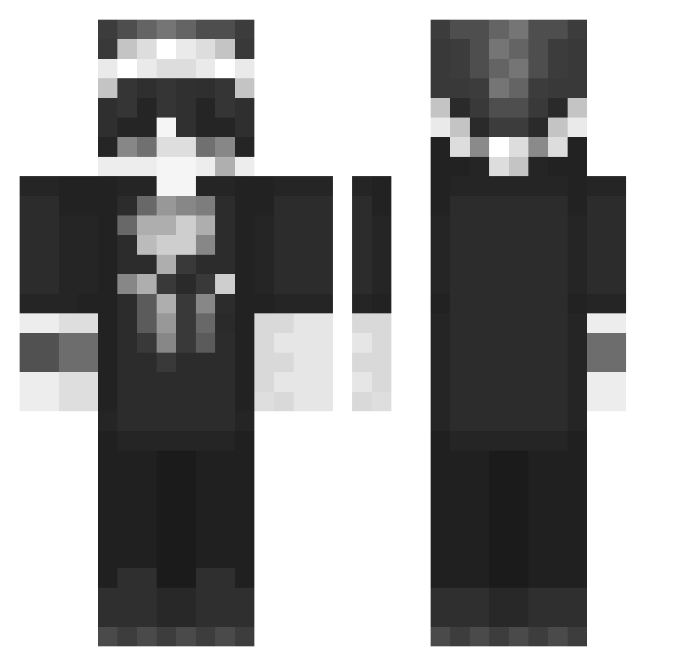XIV_Finn Minecraft skin, front and back view