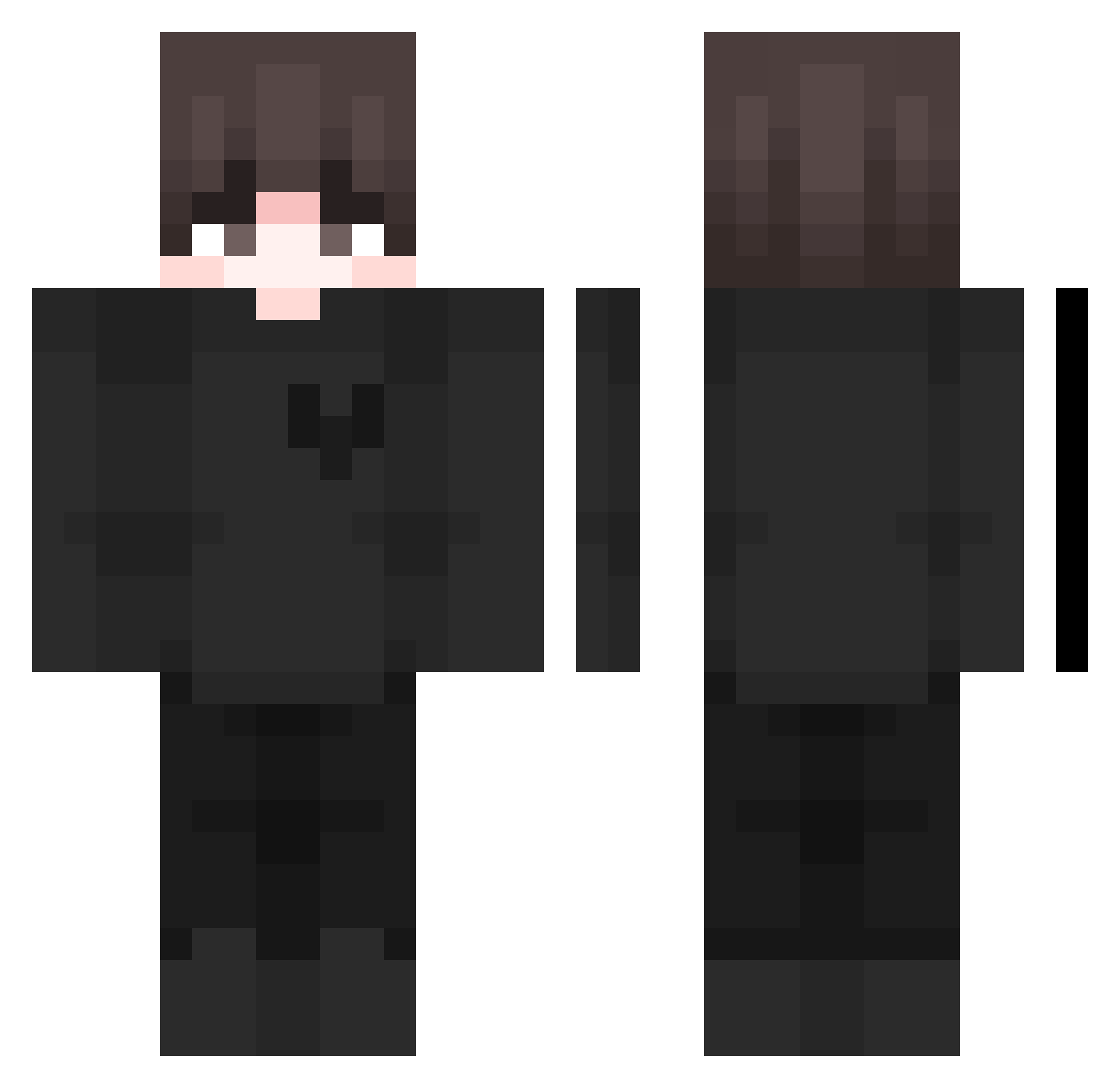 SparkingShadow20 Minecraft skin, front and back view