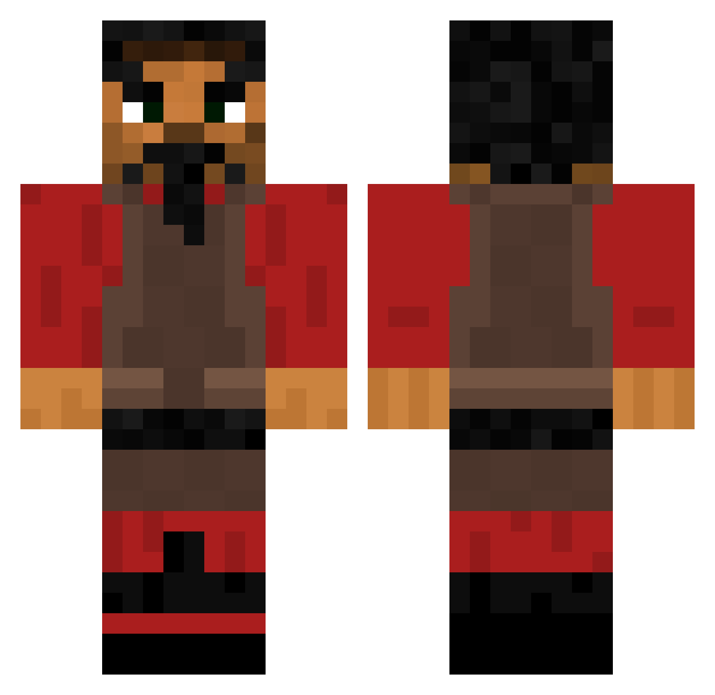 Trunk000 Minecraft skin, front and back view