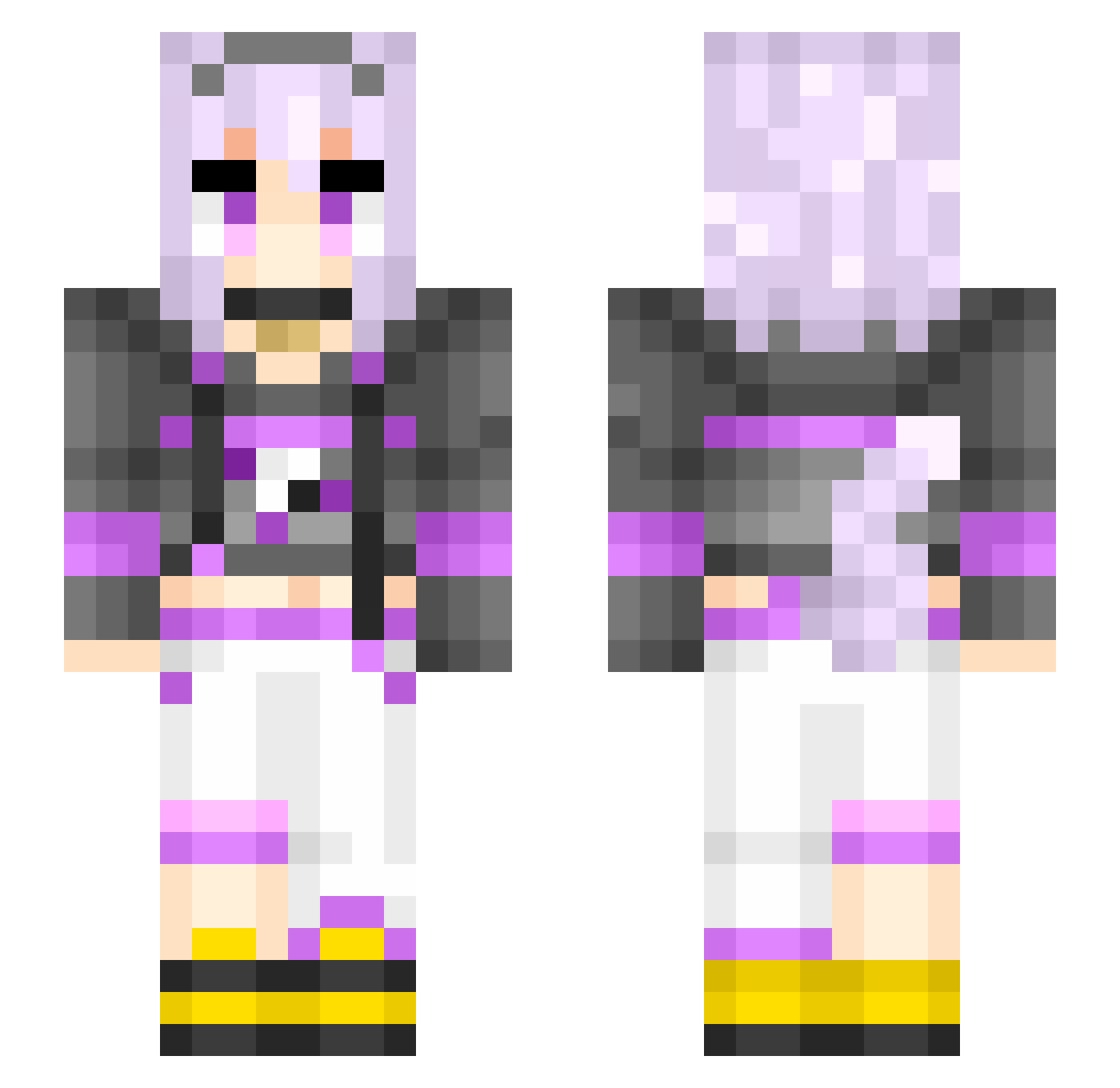 CarlChefCasper Minecraft skin, front and back view