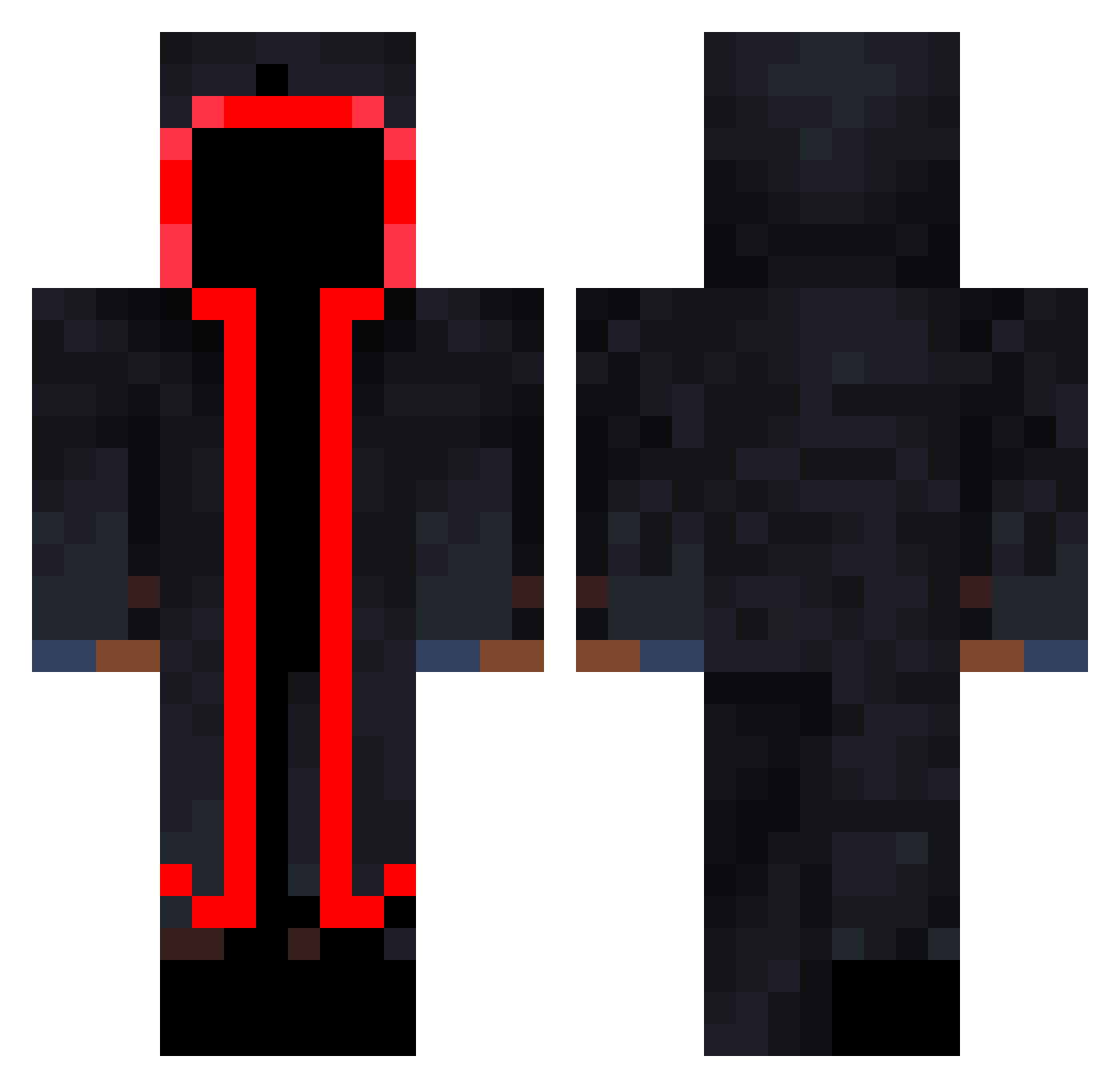 Americable Minecraft skin, front and back view
