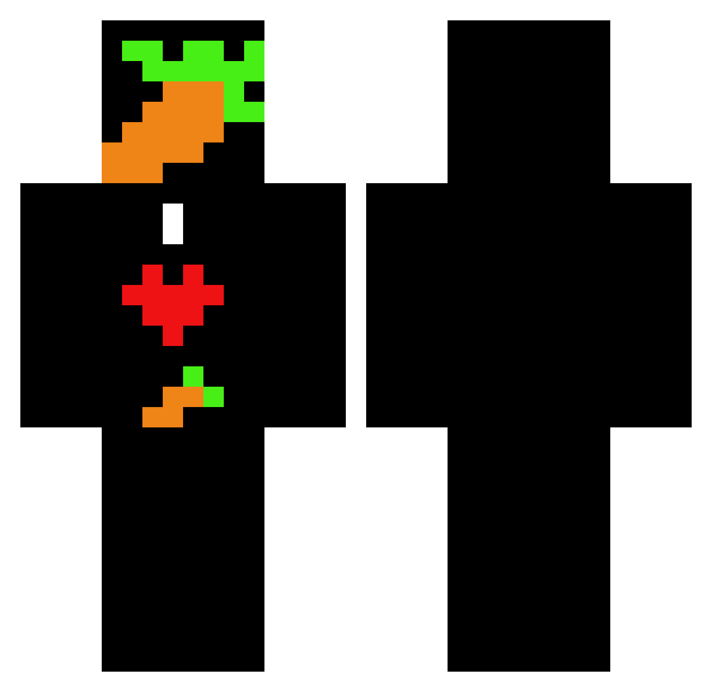 SuperNoahHere Minecraft skin, front and back view