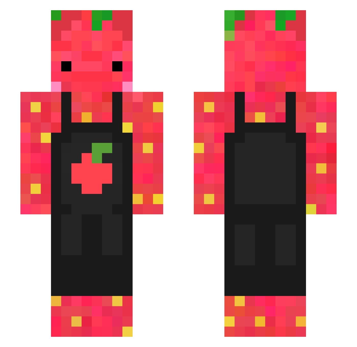 DalcomHaeyeon Minecraft skin, front and back view