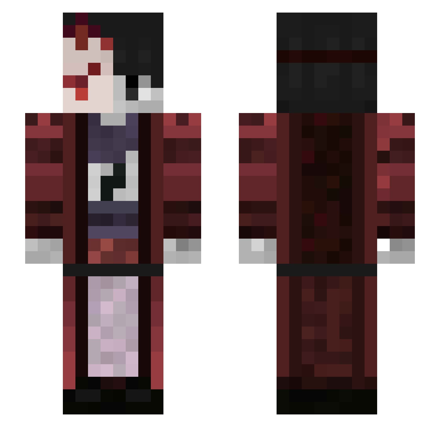 AceP1ayer Minecraft skin, front and back view