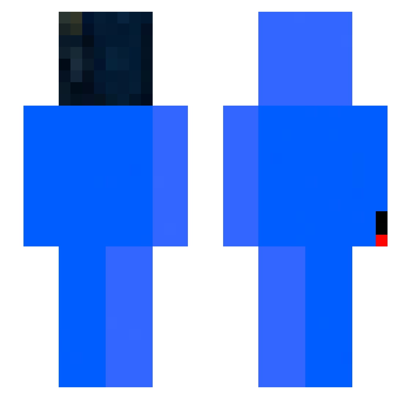 evilszz Minecraft skin, front and back view