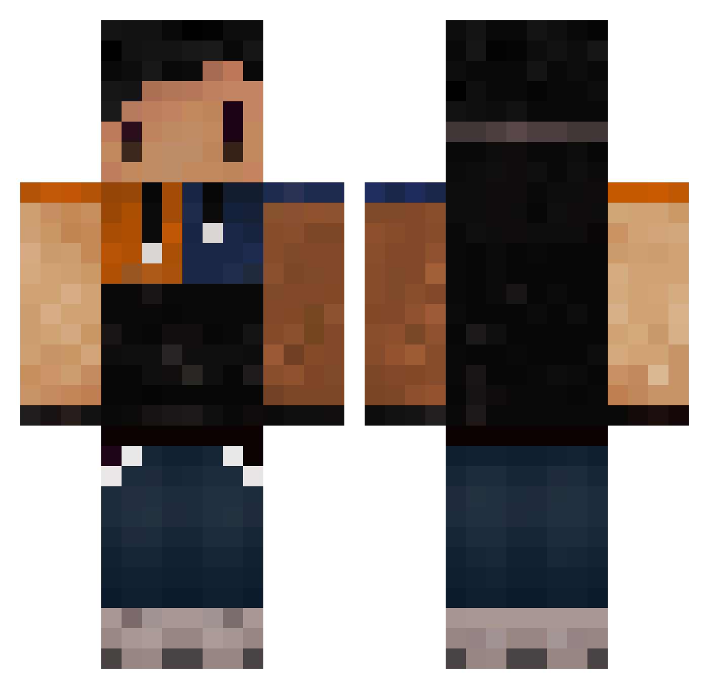 Usmangaa Minecraft skin, front and back view
