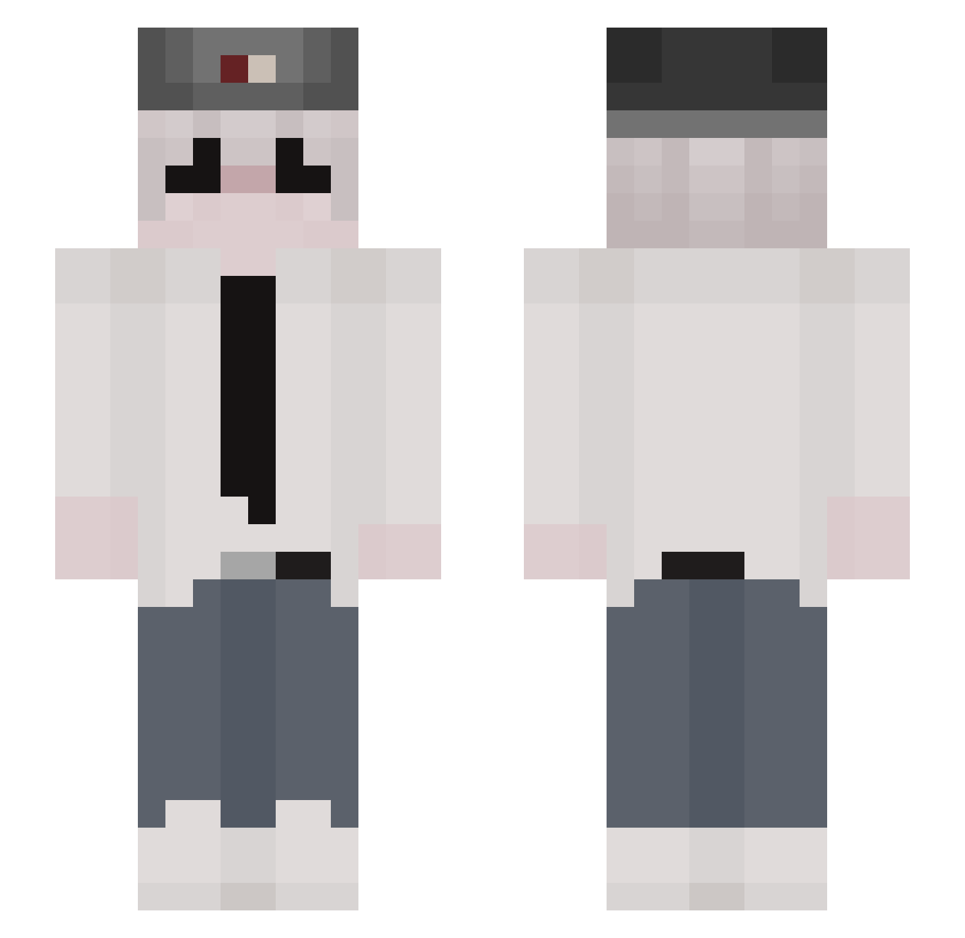 SigurdSenpai Minecraft skin, front and back view