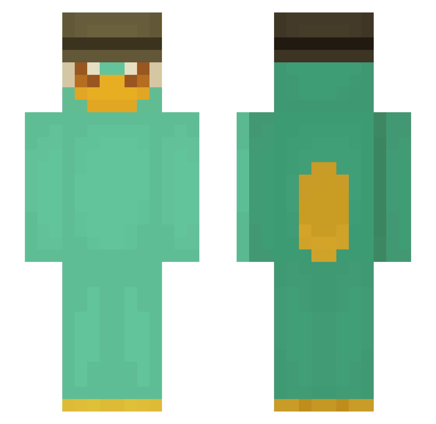 Pekeno_77 Minecraft skin, front and back view
