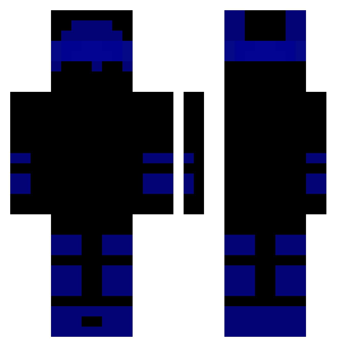 BlakebaldTheBird Minecraft skin, front and back view