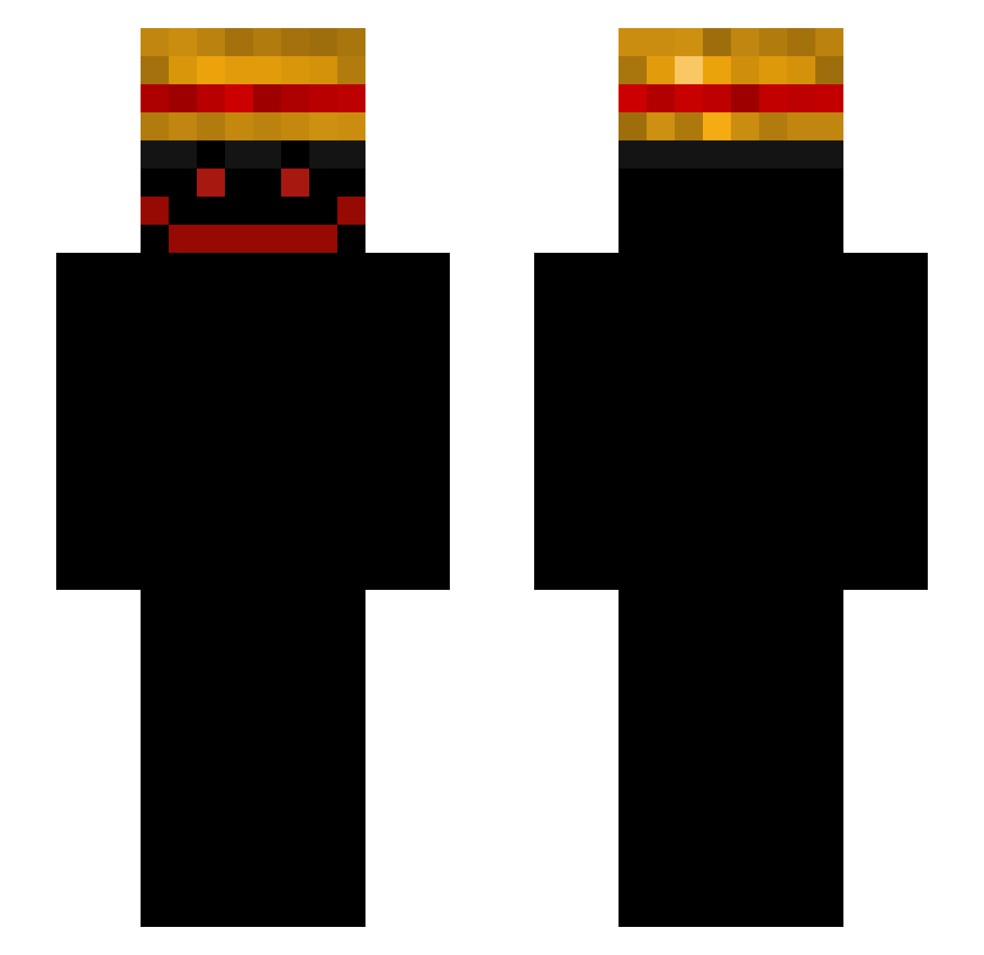 Yujitadori Minecraft skin, front and back view